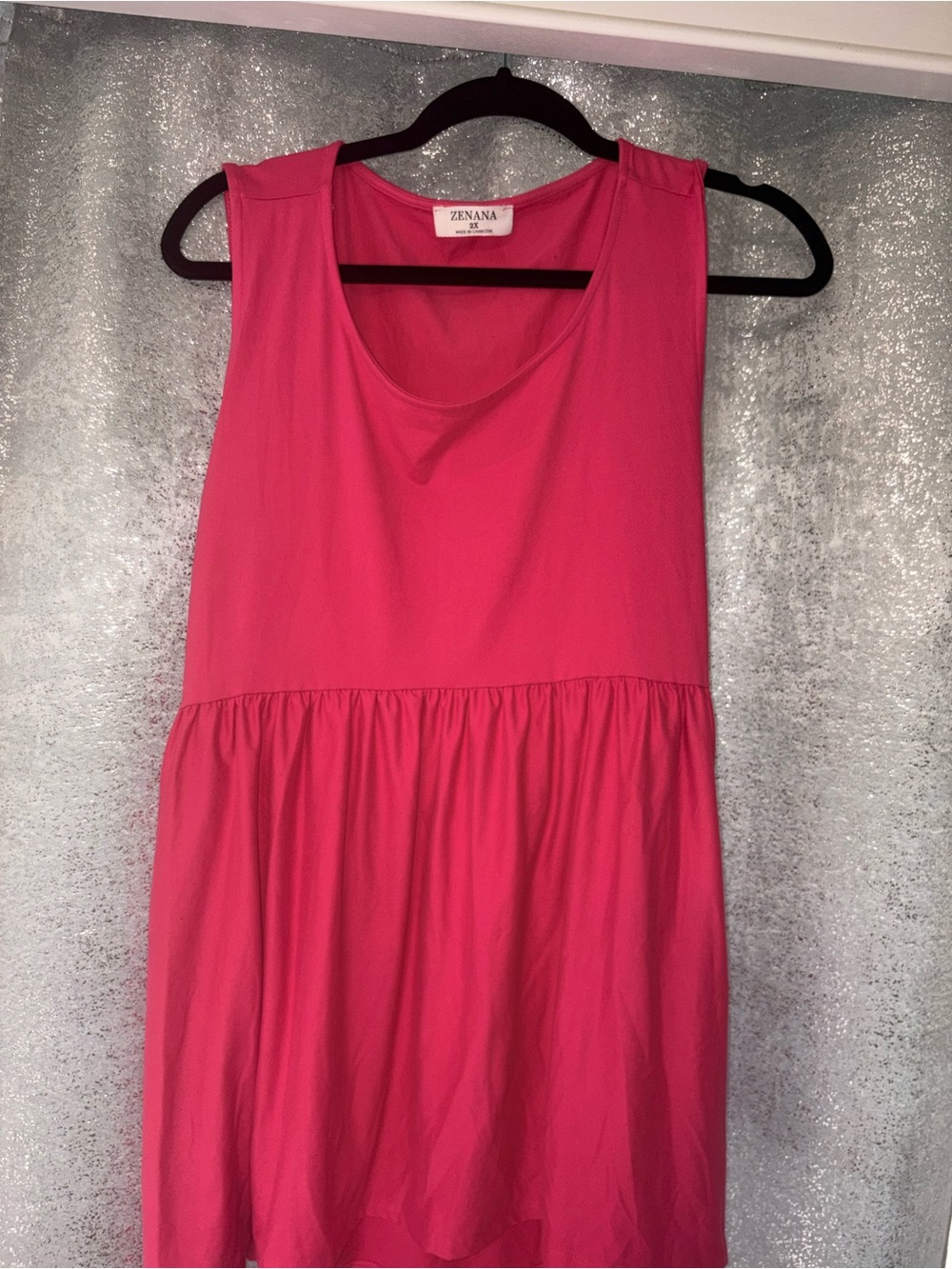 Zenana Outfitters Hot Pink Sleeveless Top